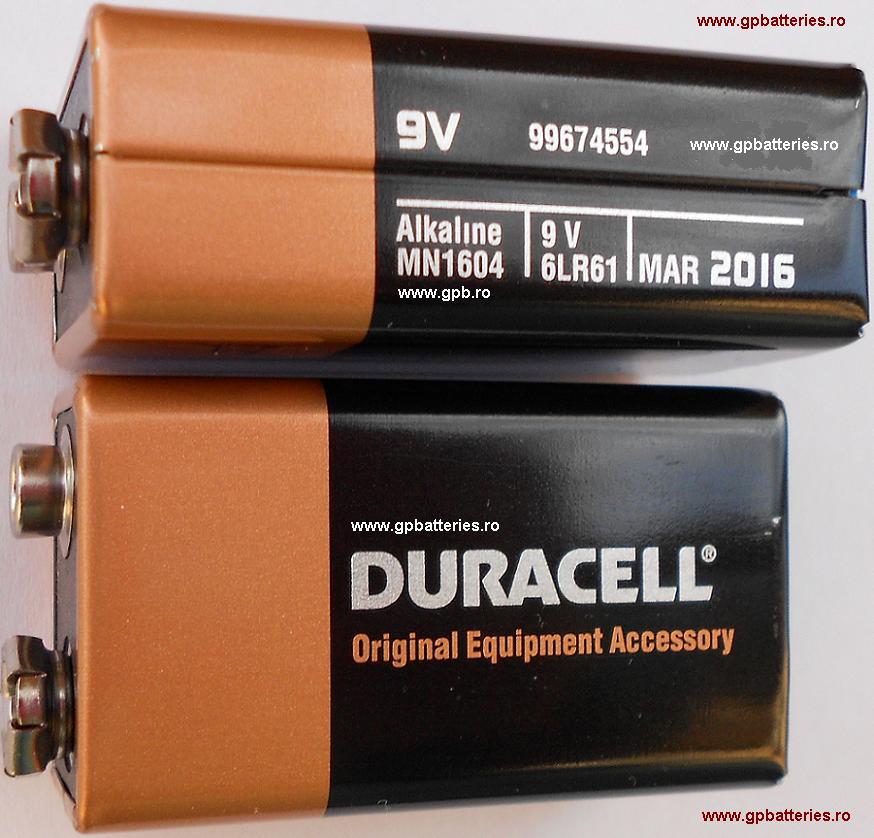 Baterie alcalina 9V Duracell bulk