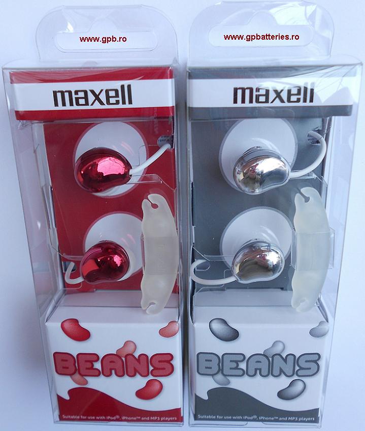 Casca Maxell Beans culoare rosu sau alb (silver)