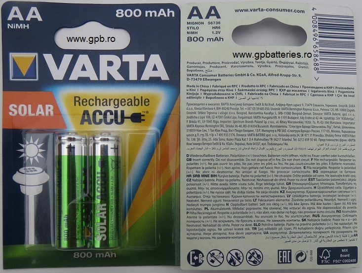 Acumulator VARTA Solar Rechargeable