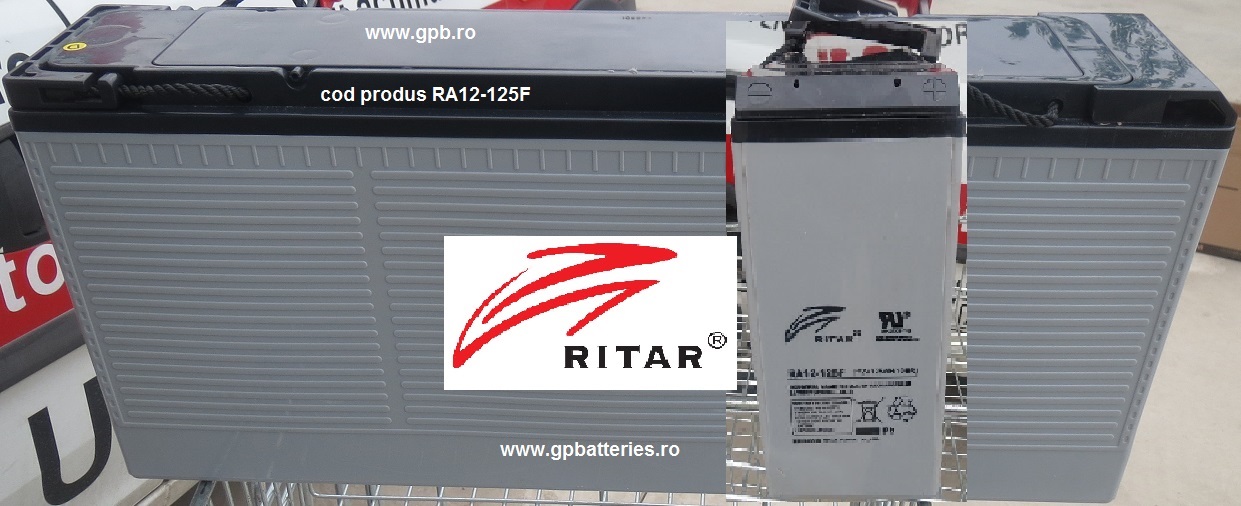 Acumulator Ritar 12V 125A front acces