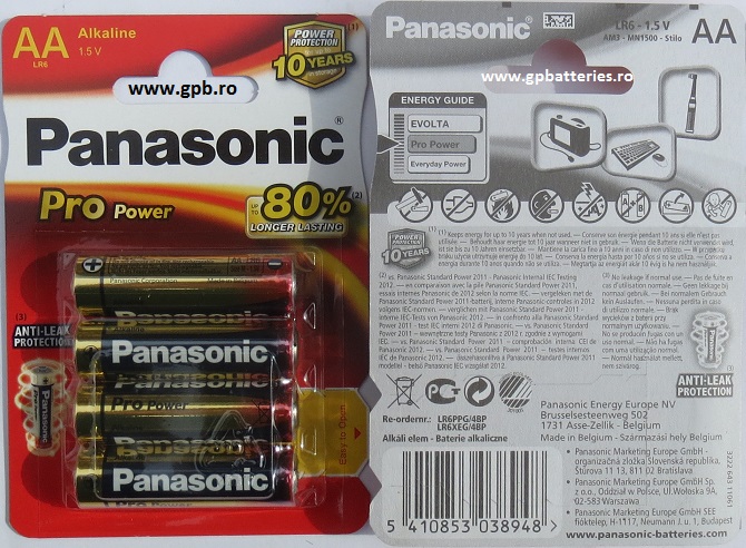Panasonic baterie alcalina Gold AA LR6 