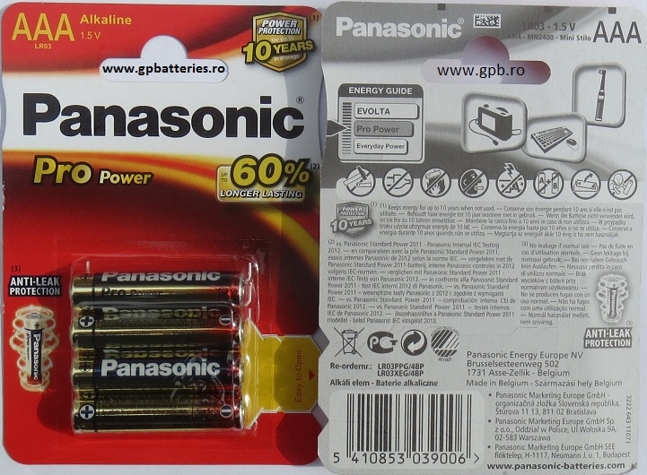 Panasonic baterie alcalina Gold AAA LR3 