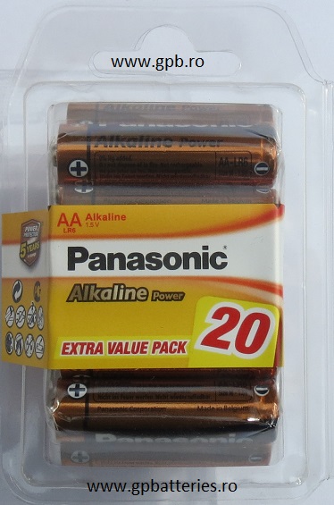 Panasonic baterie alcalina bronze AA LR6 bulk 20