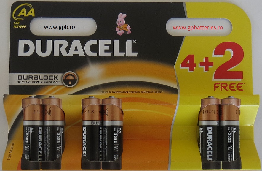 Baterie alcalina Duracell AA B6