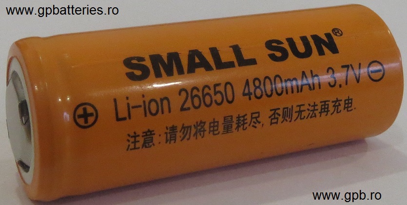 Acumulator Li-Ion 26650 Small Sun