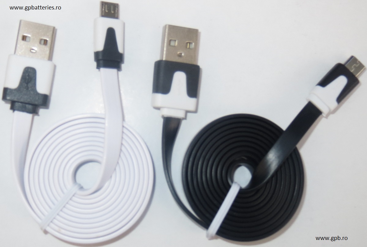 Cablu USB la MicroUSB plat