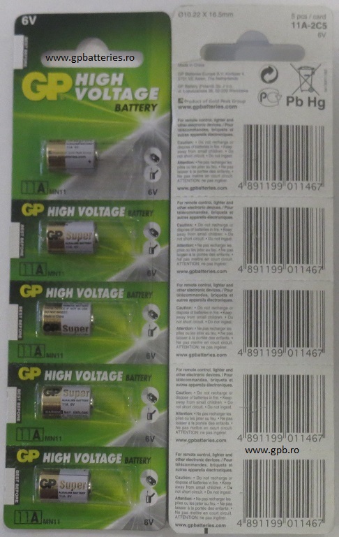 Baterie 11A 6V GP Batteries