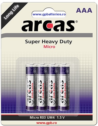Arcas Germania baterie Super Heavy Duty AAA R3
