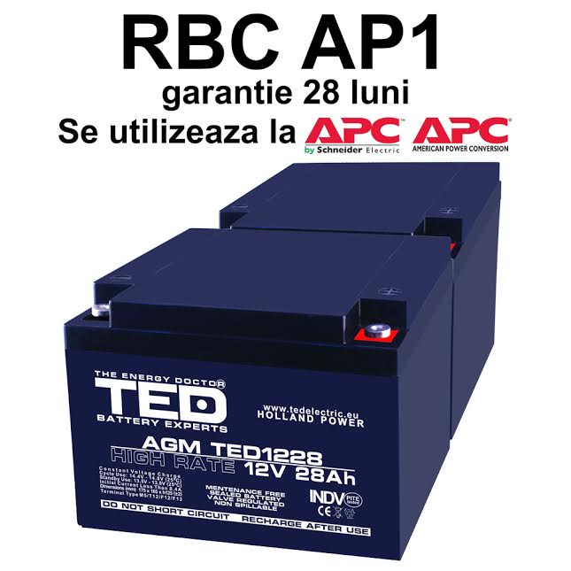 Acumulatori compatibili APC RBC AP1 din Olanda 