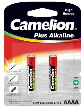 Baterie Camelion alcalina 1,5V AAAA LR61 blister 2
