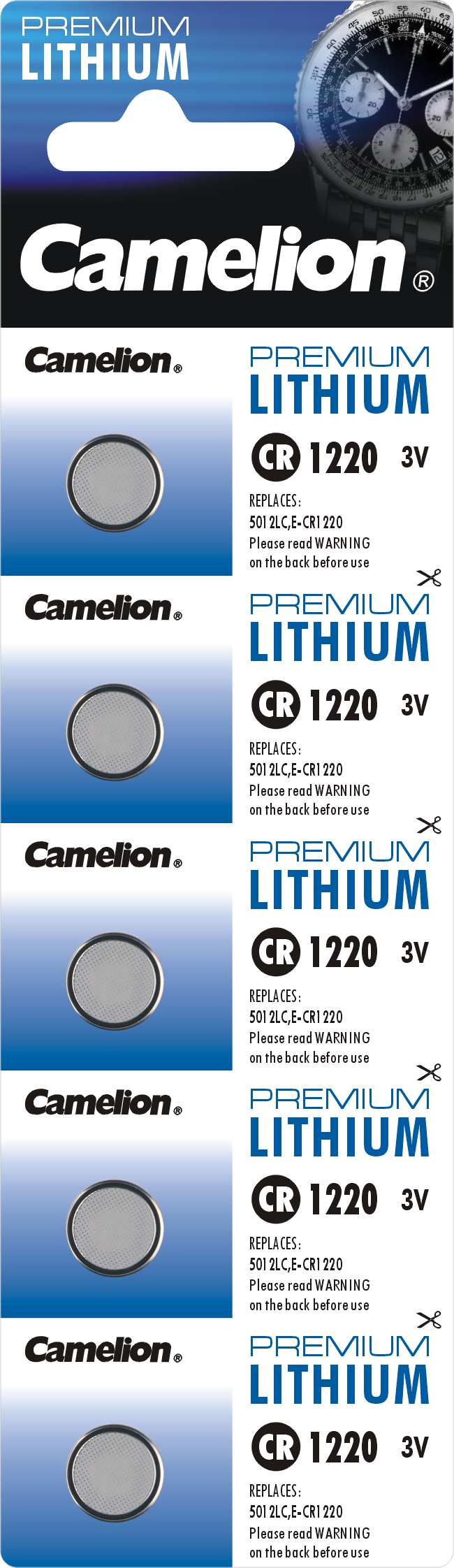 Baterie litiu CR1220 Camelion Germania blister 5