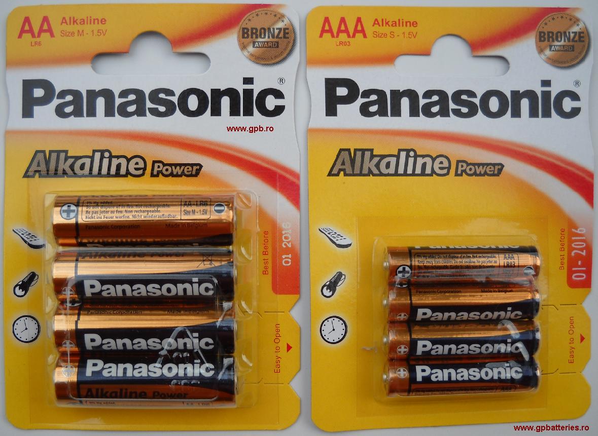 Panasonic baterie alcalina bronze AAA LR3