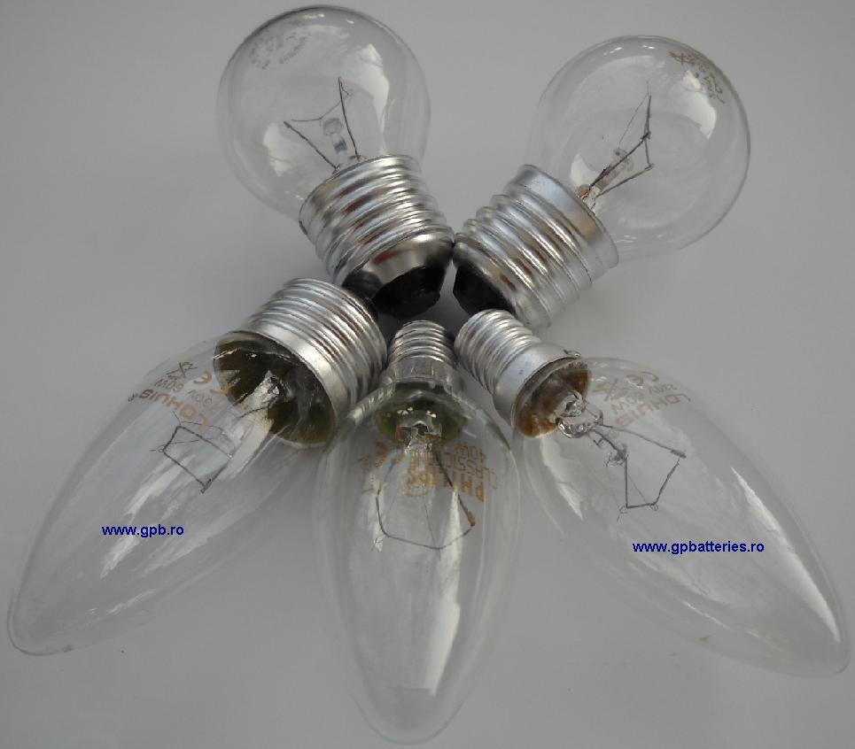 Bec clar balon mic cu E27 25W 220V