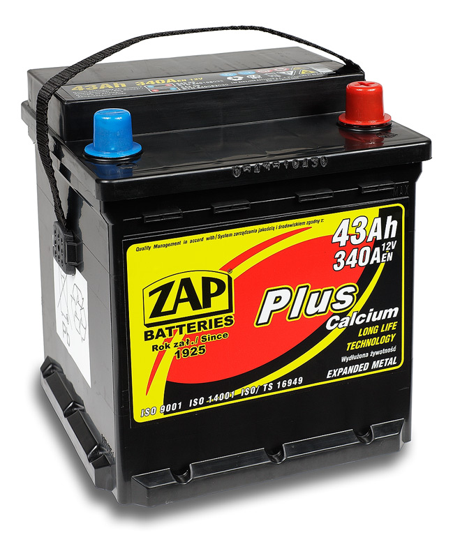 Acumulator auto ZAP 12V 43A PLUS