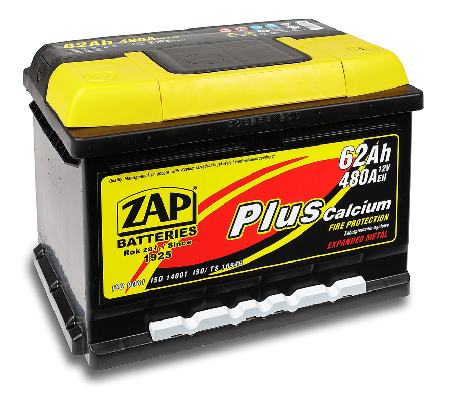 Acumulator auto ZAP 12V 62A PLUS 