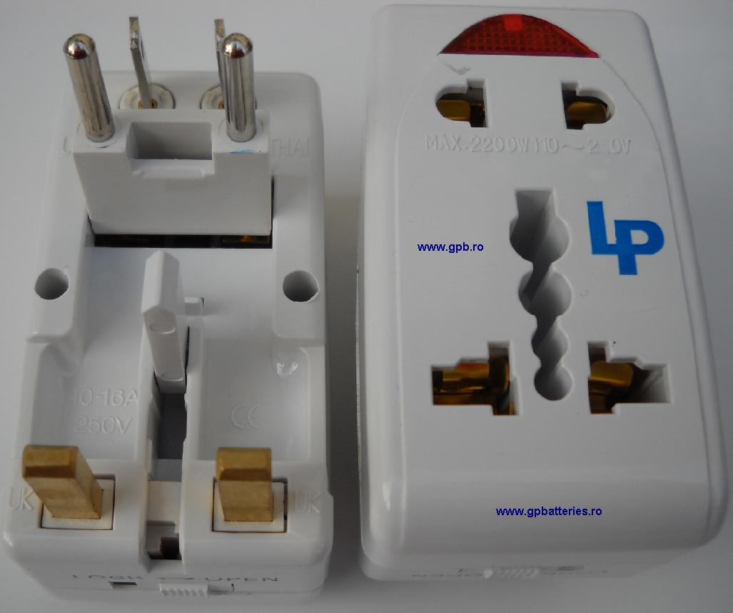 Adaptor stecher schuko englez/american/romanesc