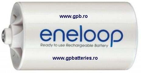 Eneloop adaptor plastic de la AA (R6) la C (R14) 