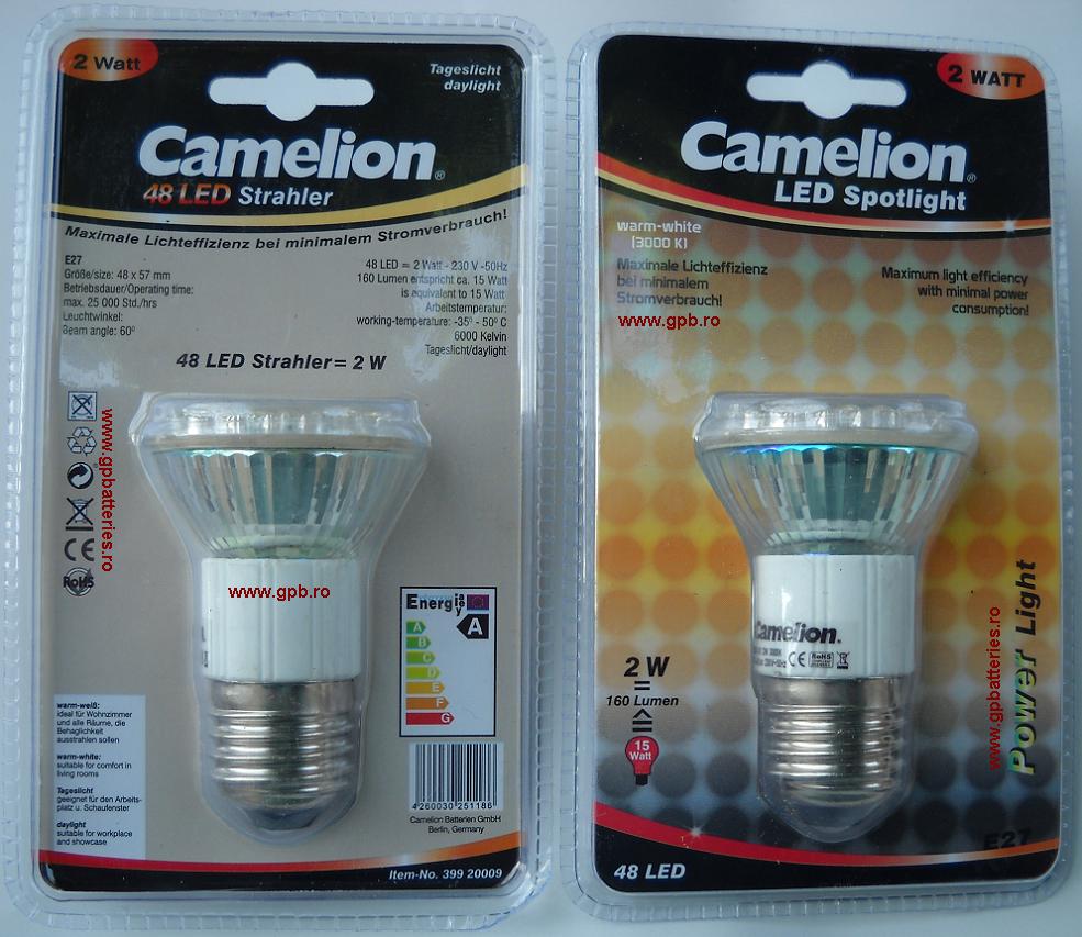 Bec cu 48 leduri E27 Camelion