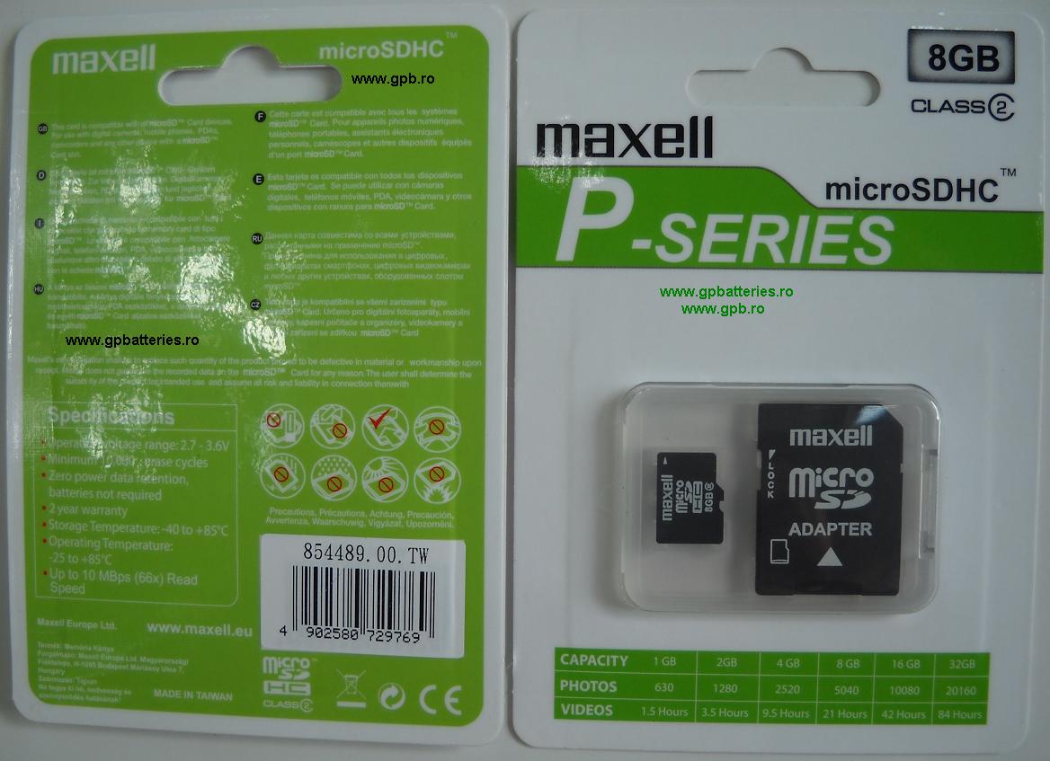 MicroSDHC 8Gb Maxell original