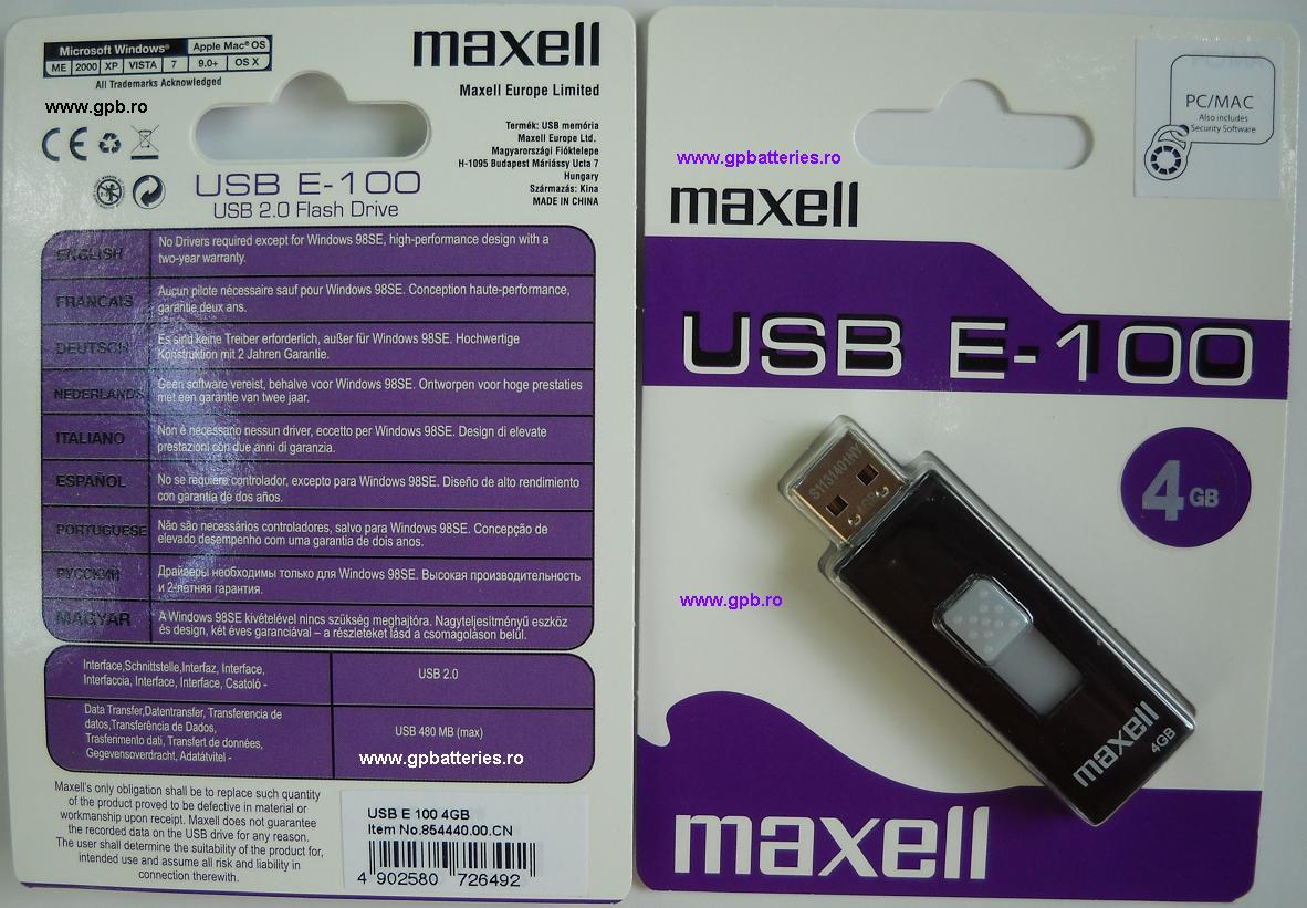Stick USB 4Gb Maxell original