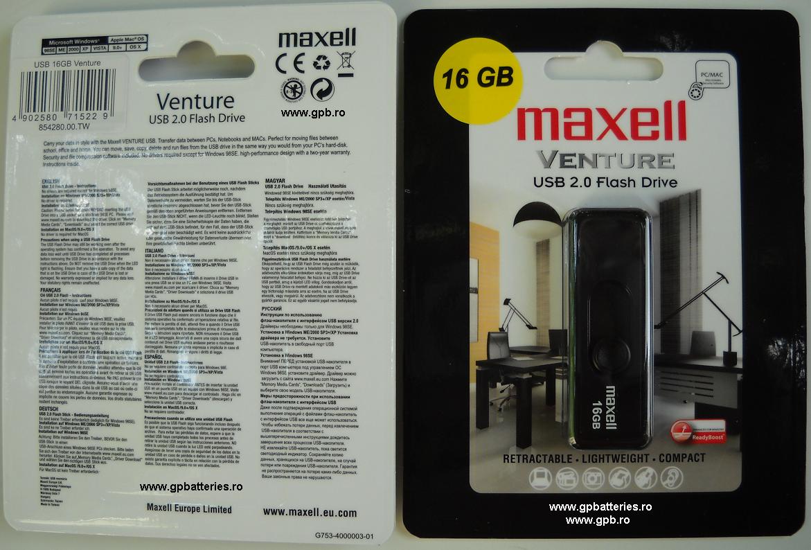 Stick USB 16Gb Maxell original
