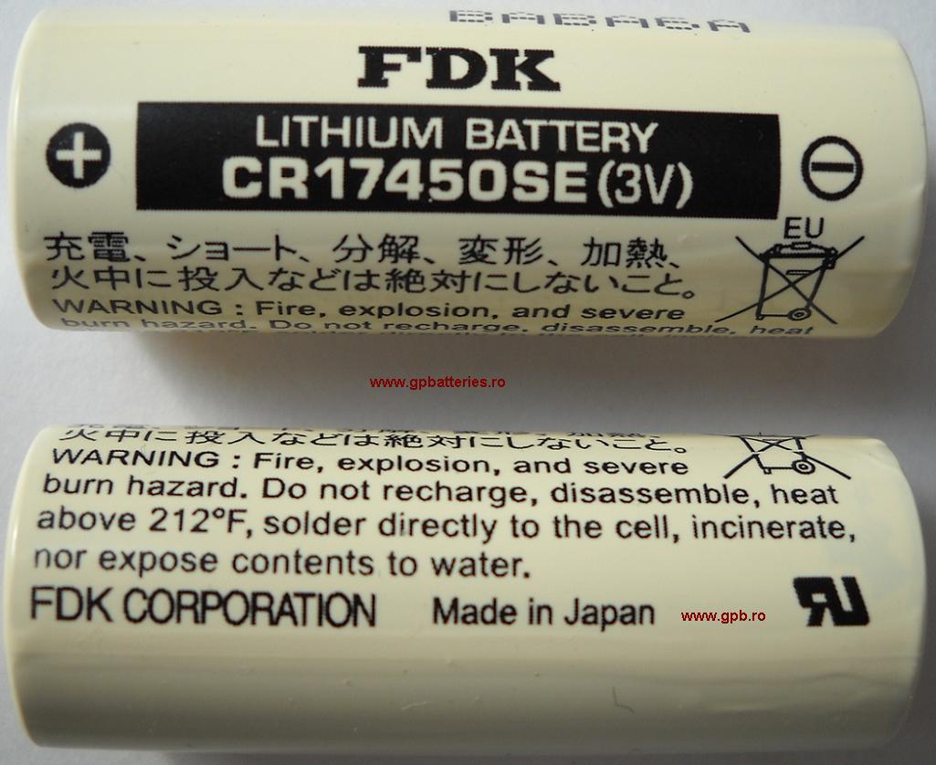 Baterie litiu CR17450SE marca Fujitsu FDK