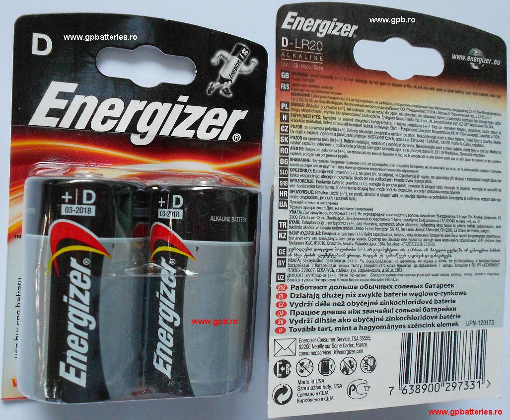 Baterie D LR20 Energizer