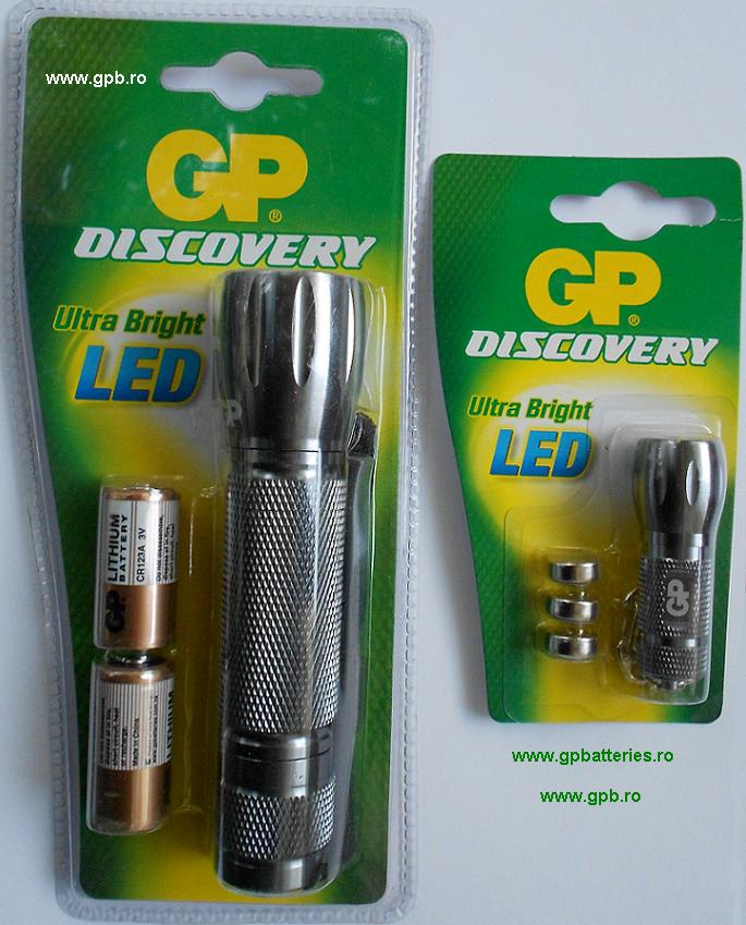 Lanterna metal cu led Ultra Bright L043 include 3 x AG13 GP Batteries