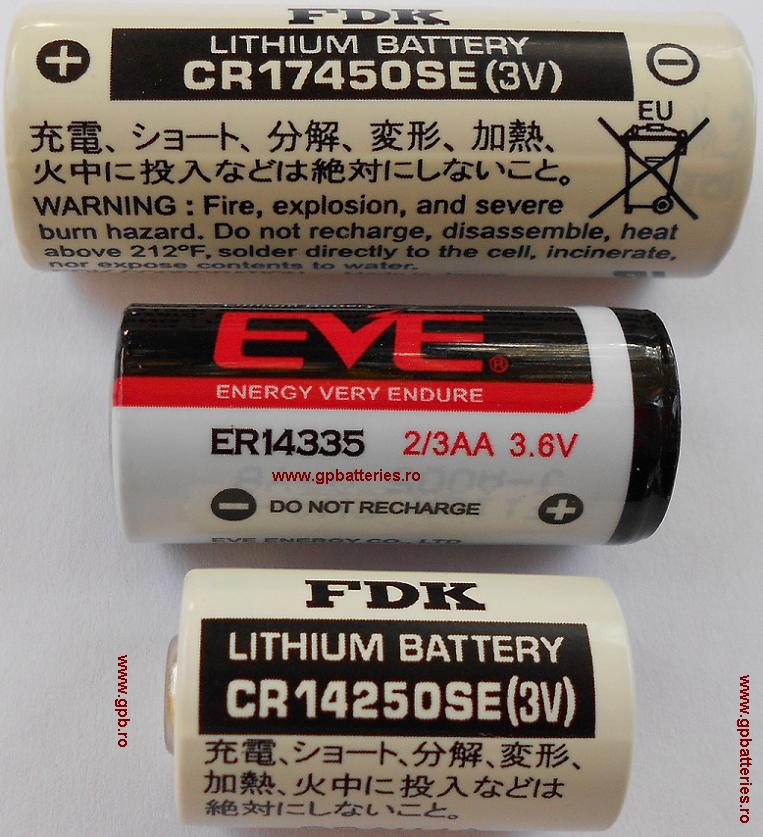 Baterie litiu ER14335 2/3AA 3,6V