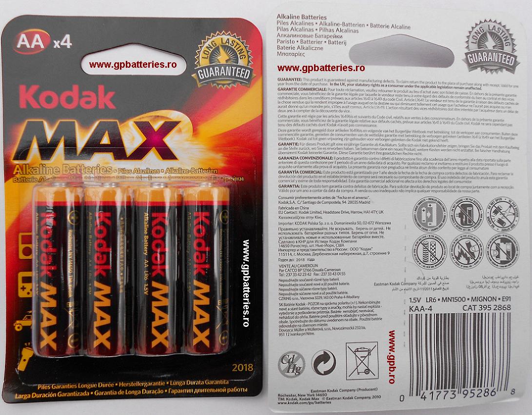Baterie alcalina Kodak MAX AA LR06