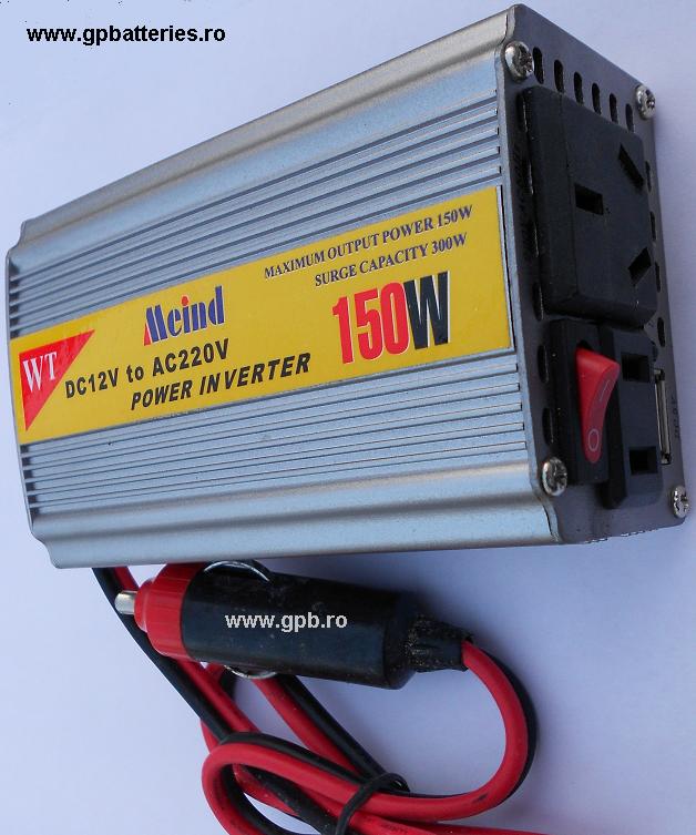 Convertor de la 12V la 220-230V maxim 150W