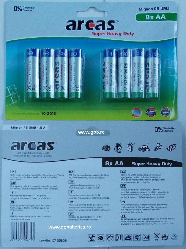 Baterie Arcas Germania AA R6 SUPER heavy duty