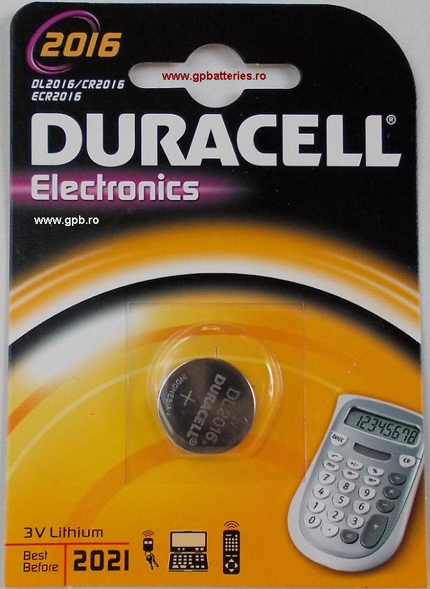 Baterie litium CR2016 DuraCell 3 volti