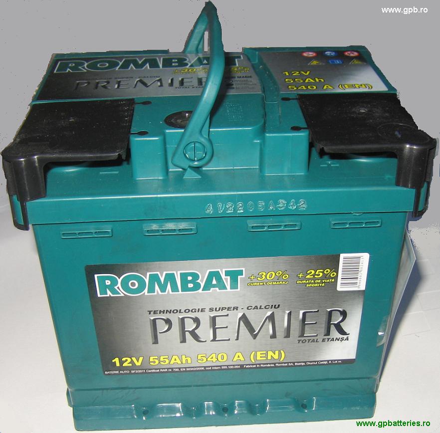 Acumulator auto ROMBAT 55A 12V Premier