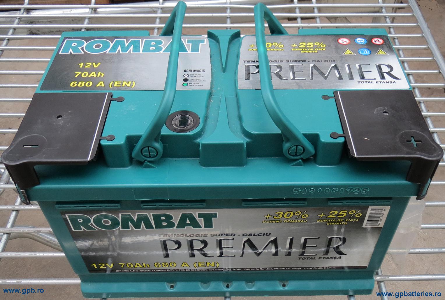 Acumulator auto 12 volti Rombat Premier 70A