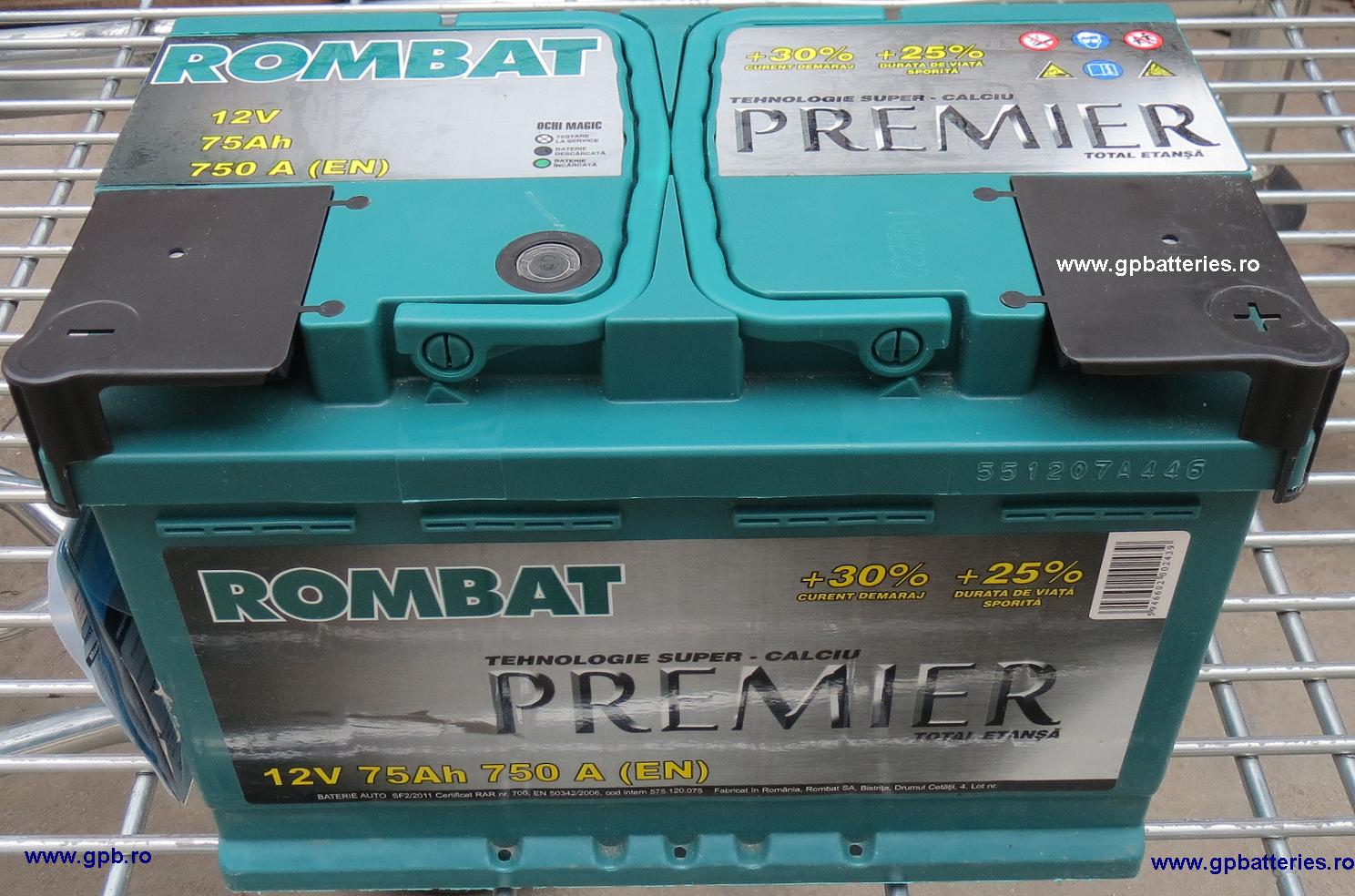 to continue neighbor In detail Globstar - Acumulator auto 12 volti Rombat Premier 75A