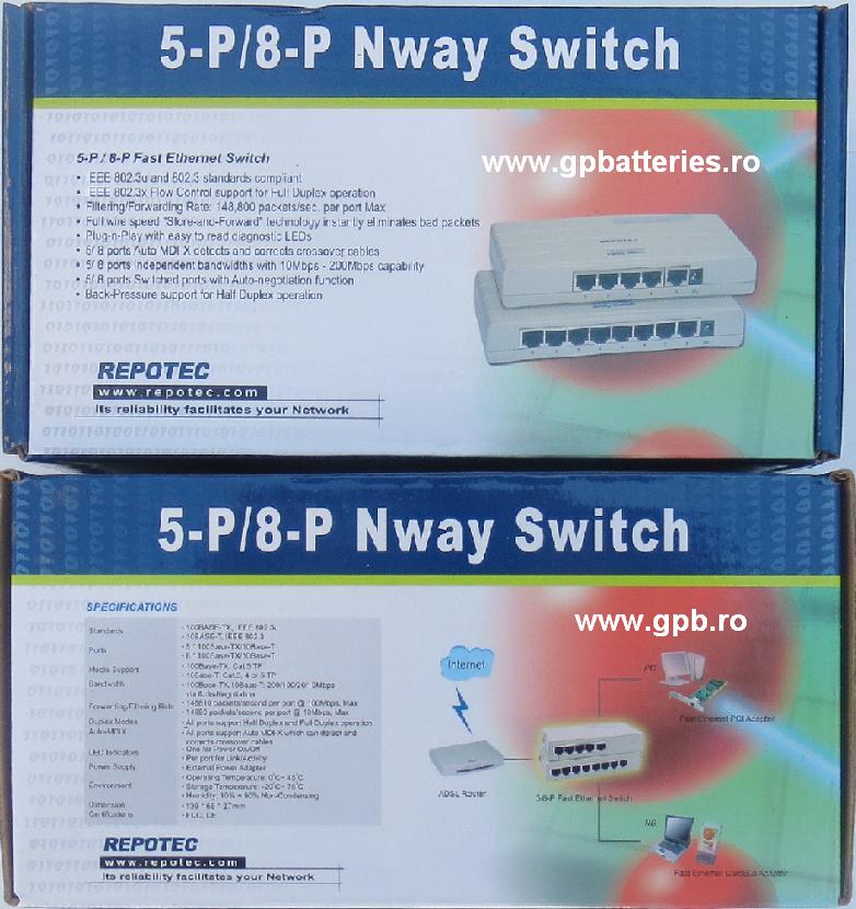Switch 5 porturi Repotec Nway