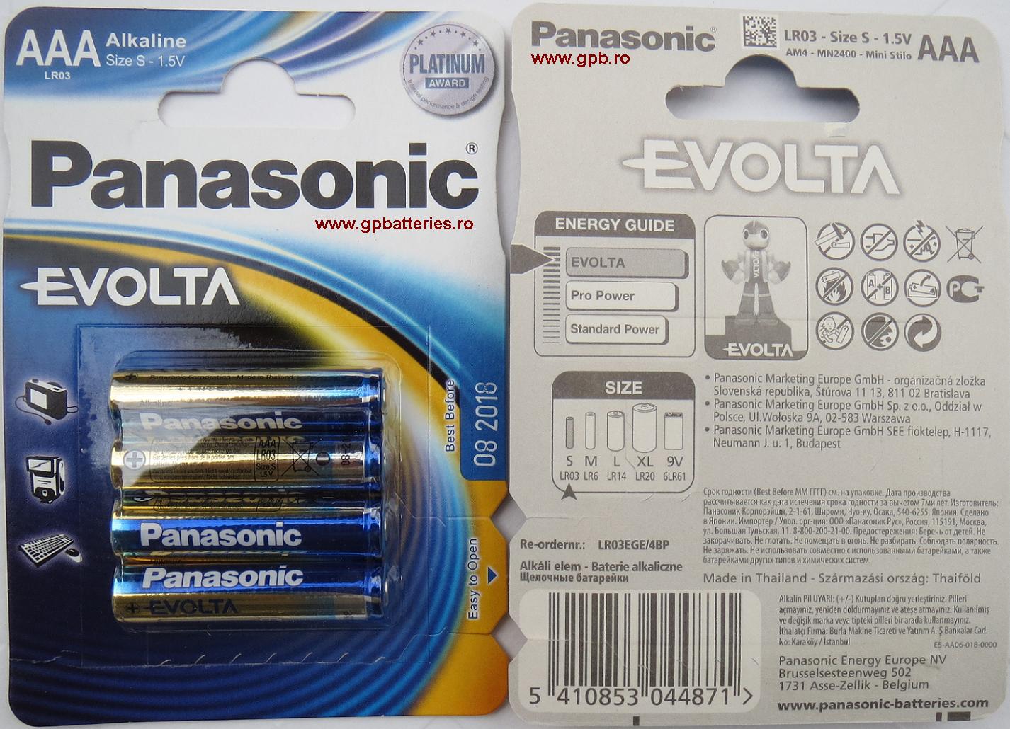 Baterie Evolta AAA Panasonic 