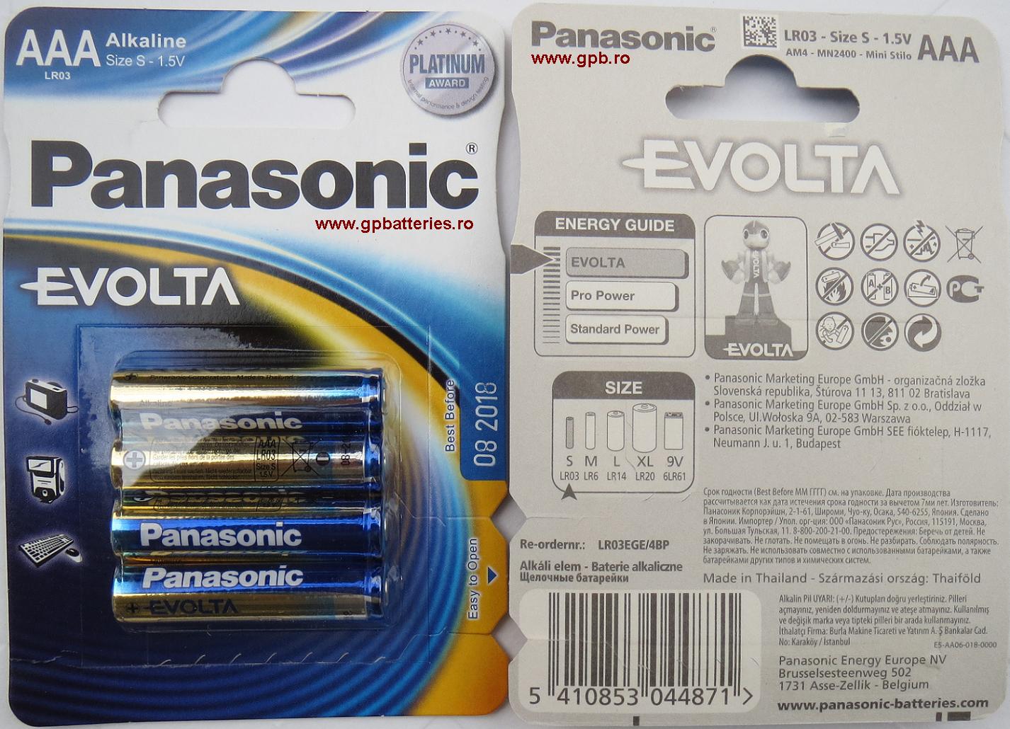 Baterie Evolta AAA Panasonic