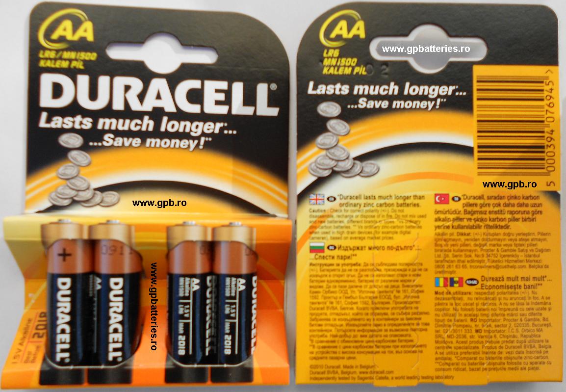 Baterie Alcalina DuraCell AA B4