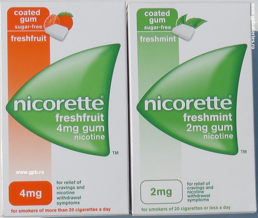 Guma Nicorette 2mg FreshFruit folie 15 bucati