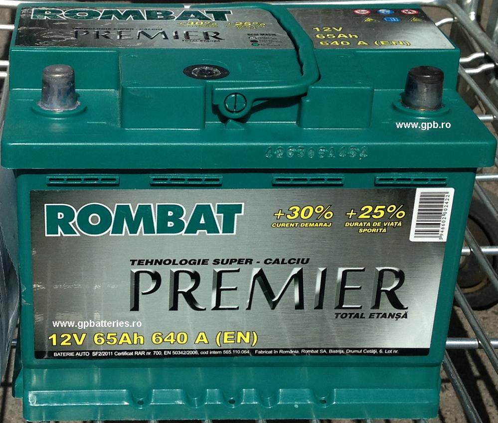 Acumulator auto 12 volti Rombat Premier 65A