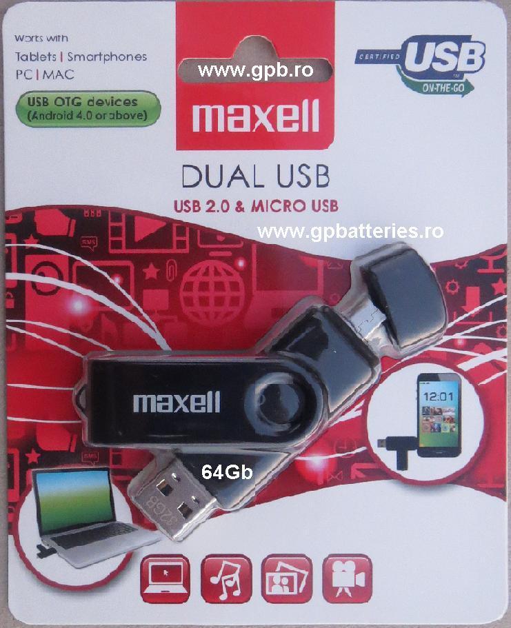 Card memorie dual USB Stick si microUSB 64Gb