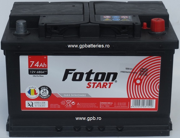 Acumulator Auto Foton 12V 74A