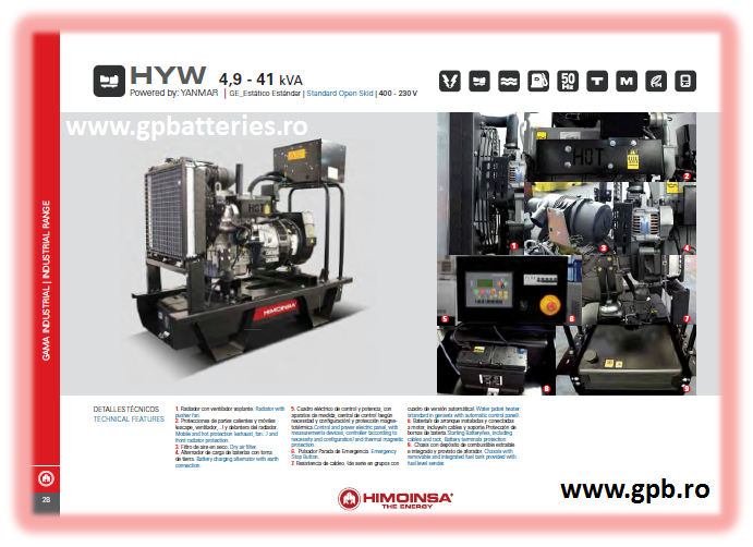 Grup electrogen Himoinsa HYW8T5 8,3KVA/8,9KVA