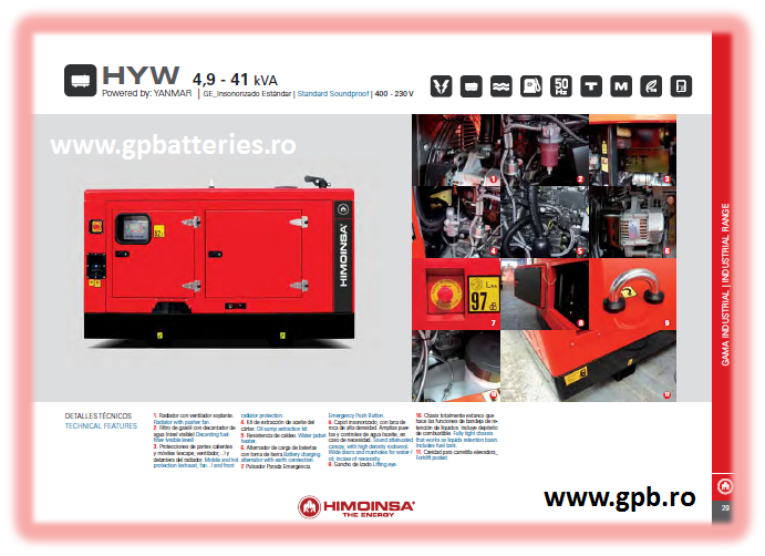 Grup electrogen Himoinsa HYW8T5 8,3KVA/8,9KVA