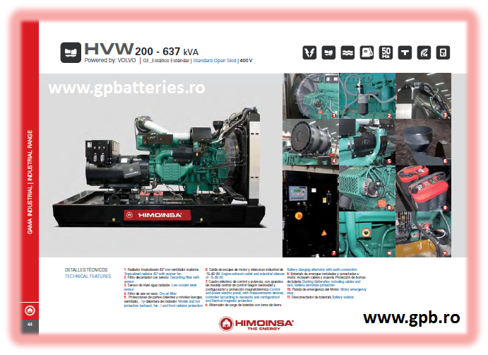 Grup electrogen Himoinsa HVW250T5 250KVA/275KVA