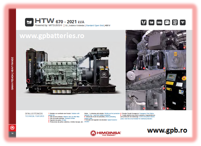 Grup electrogen Himoinsa HTW670T5 670KVA/738KVA