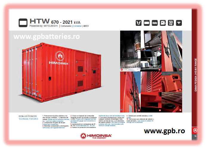 Grup electrogen Himoinsa HTW670T5 670KVA/738KVA