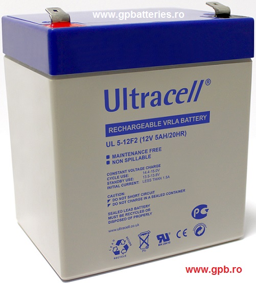 Acumulator etans UltraCell 12V 5A F2